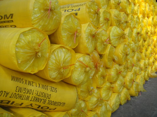 High Density Glass Wool Blanket / Felt , Wall Insulation Material